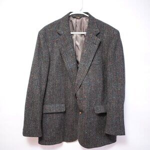 Vintage Corbin Ltd Donegal Tweed Herringbone Blazer 46R L USA Academia Old Money